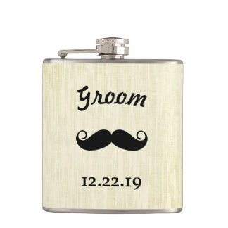 Groom Flask Mustache