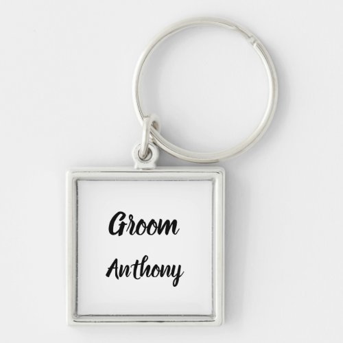 Groom Gift Custom Name Gifts Wedding Keychain