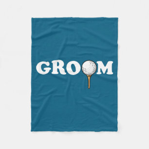 Groom golf ball golfer men bachelor funny party fleece blanket