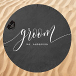 Groom Gray And White Custom Name Beach Towel<br><div class="desc">Show off your groom status with this personalized "Groom" beach towel in a modern gray and white design. Perfect for honeymoon adventures, beach outings, or lounging poolside, this towel features the groom's name, adding a custom touch to your summer essentials. Crafted with comfort and style in mind, it's an ideal...</div>