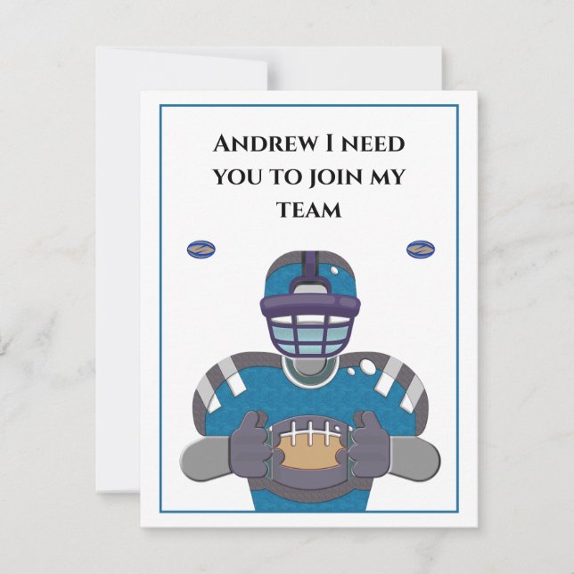 Groom Groomsman Proposal Wedding Personalize Card (Front)