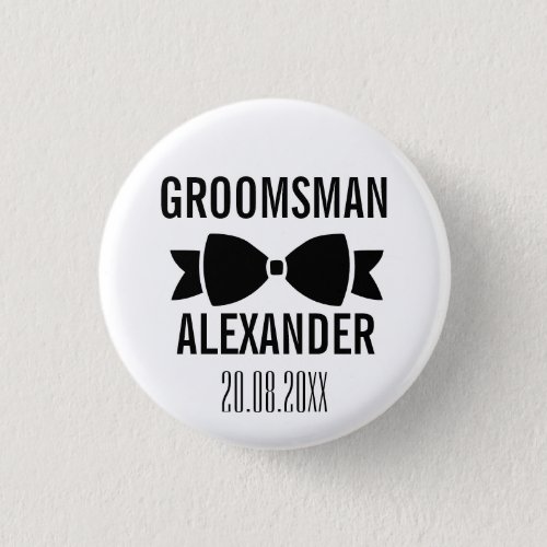 Groom Groomsman Wedding Party Favor Keepsake  Button