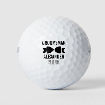 Groom Groomsman Wedding Party Favor Keepsake  Golf Balls by nadil2 at Zazzle