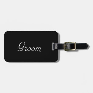 Groom Half of Bride and Groom luggage tag for him
