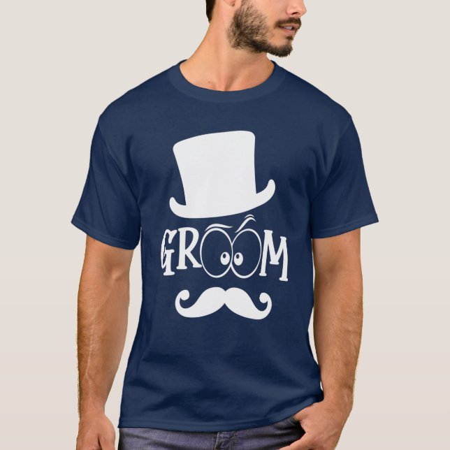 Groom Hat Cute Engagement Wedding Bachelor Party M T-Shirt (Front)