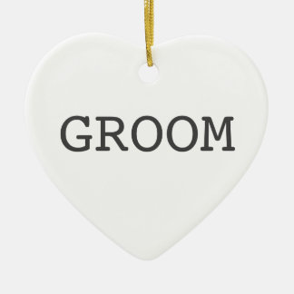 Groom Heart Shaped Ornament