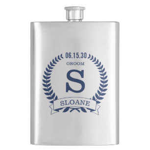 Groom Initial Flask