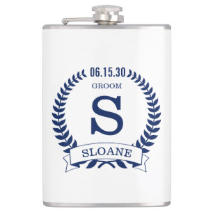 Groom Initial Flask