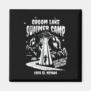 Groom Lake Summer Camp - Funny Area 51 Alien Ufo G Magnet
