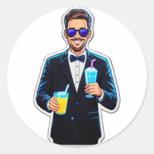 Groom Mode: Activated!" (Bachelor Party) Classic Round Sticker