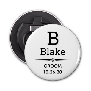 Groom Monogrammed Bottle Opener