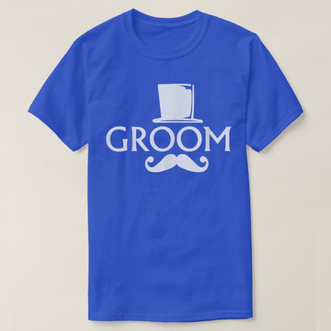 Groom Mustache And Top Hat Wedding Bachelor Party  (Design Front)