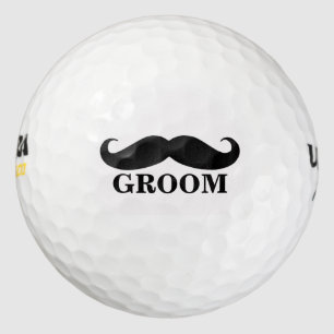 Groom Mustache Wedding Favors Personalized Golf Balls
