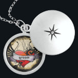 Groom Necklace Grunge Burnt Parchment<br><div class="desc">Wedding Party Necklace for Groom</div>