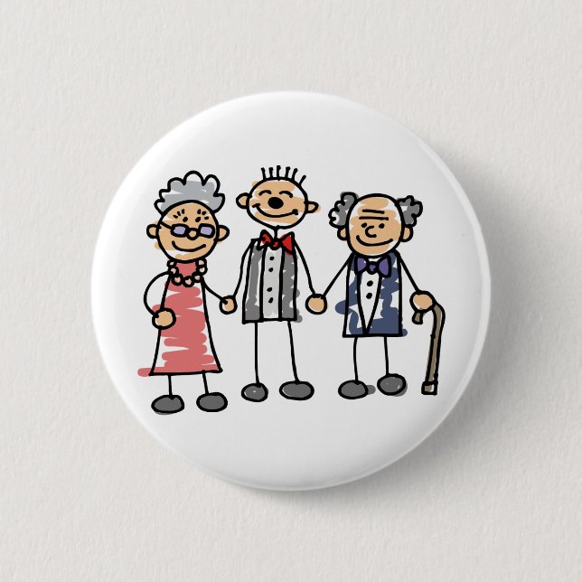 Groom Parents Grandparents Wedding Day Ceremony Button (Front)