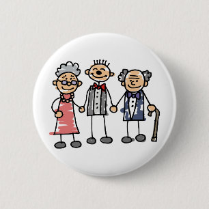 Groom Parents Grandparents Wedding Day Ceremony Button