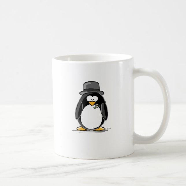 Groom Penguin Coffee Mug (Right)