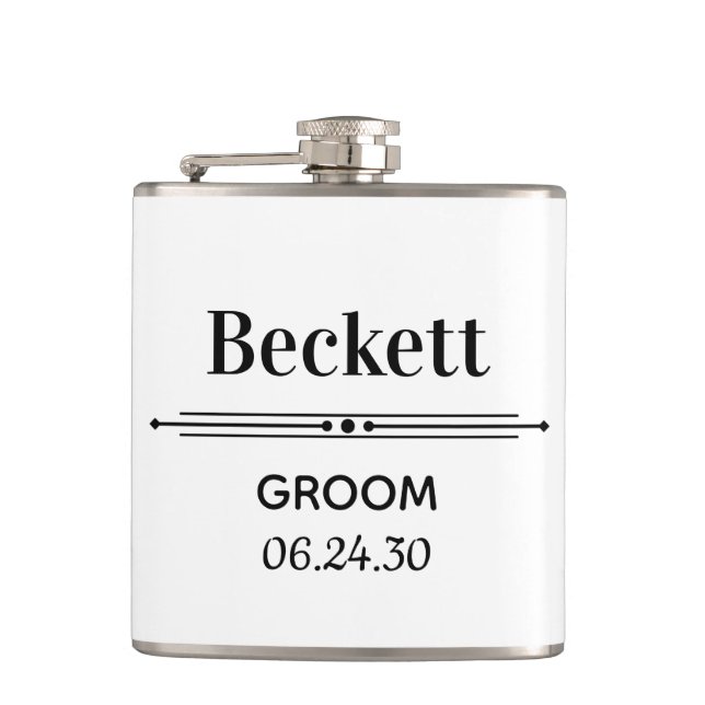 Groom Personalized Flask (Front)