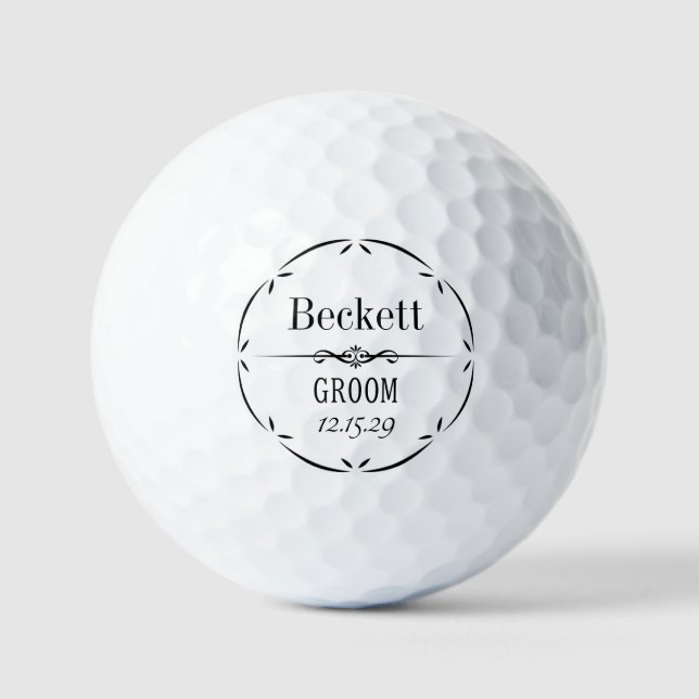 Groom Personalized Golf Balls (Front)