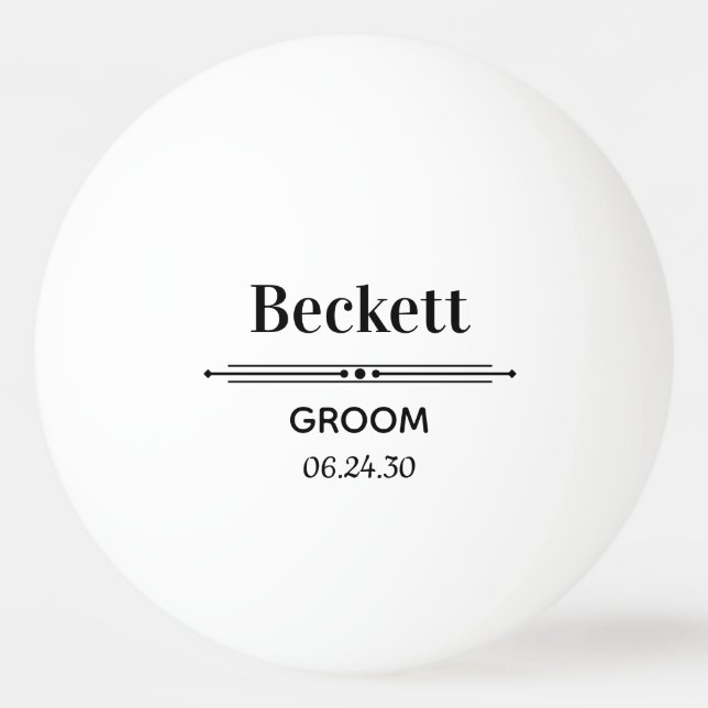 Groom Personalized Ping Pong Ball (Front)