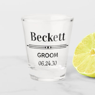 Groom Personalized Shot Glass