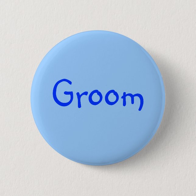 Groom Pinback Button (Front)