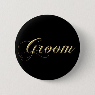 Groom Pinback Button
