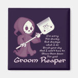 Groom reaper tune square sticker postcard magnet