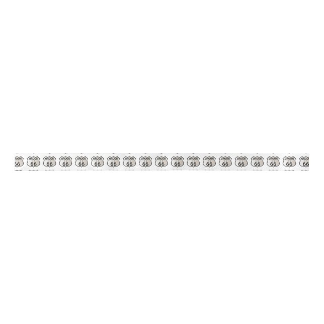 Groom Route 66 Satin Ribbon (Front)