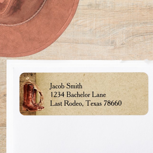 Groom’s Last Rodeo Saddle Up Boys Address Label (Groom’s Last Rodeo Saddle Up Boys Address Label)