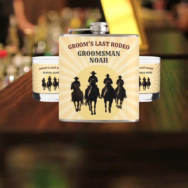 Groom’s Last Rodeo Sunset Groomsman Bachelor Party Flask (Groom’s Last Rodeo Sunset Groomsman Bachelor Party Flask)