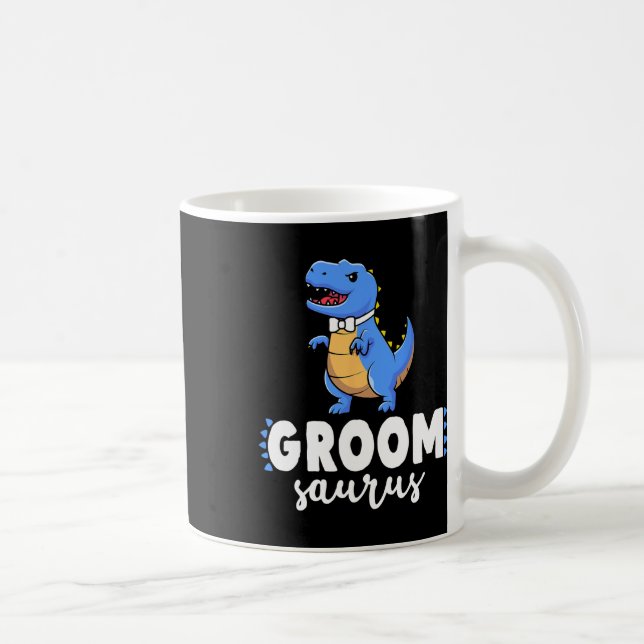 Groom Saurus Dinosaur Engagement Wedding Couples M Coffee Mug (Right)