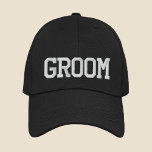 Groom Simple Modern Typography Wedding Custom Embroidered Baseball Cap<br><div class="desc">Groom Simple Modern Typography Wedding Custom Embroidered Baseball Cap features the simple modern embroidered text "Groom". Perfect as a gift for the groom for his honeymoon or bachelor party. Created by Evco Studio www.zazzle.com/store/evcostudio</div>