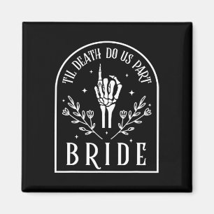 Groom Skeleton Gothic Halloween Engagement Wedding Magnet