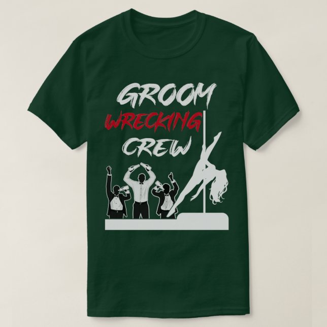 Groom Squad Bachelor Party Drinking Crew T-Shirt (Design Front)