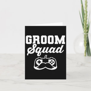 Groom Squad Bachelor Party Groomsmen Gamer Card