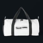 GROOM  SQUAD Black White  Duffle Bag<br><div class="desc">The perfect accessory for the GROOM SQUAD, which can include the entire wedding party. Great for all the occasions leading up to and including the wedding day. This colorful sling bag can be matched to the bridesmaids dresses or bridal wedding colors with a click of the pointer. The GROOM SQUAD...</div>