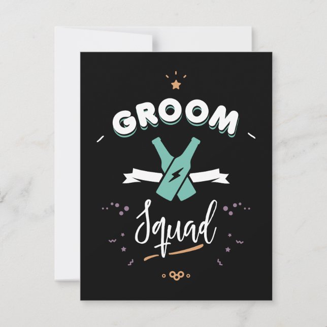 Groom squad card (Front)