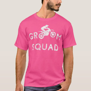 Groom Squad Fun Motocross Biker Wedding Bachelor P T-Shirt