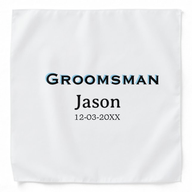 Groom Squad groomsman bachelorette party add name  Bandana (Front)