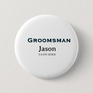 Groom Squad groomsman bachelorette party add name  Button