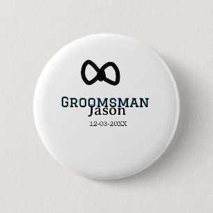 Groom Squad groomsman bachelorette party add name Button