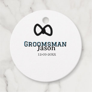 Groom Squad groomsman bachelorette party add name Favor Tags