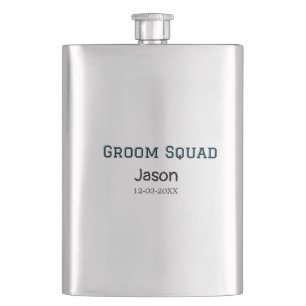 Groom Squad groomsman bachelorette party add name Flask