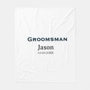 Groom Squad groomsman bachelorette party add name Fleece Blanket