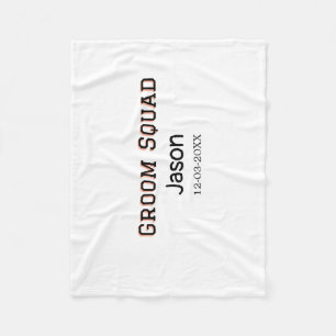 Groom Squad groomsman bachelorette party add name Fleece Blanket