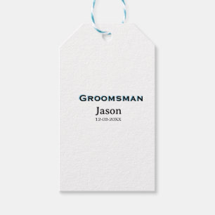 Groom Squad groomsman bachelorette party add name Gift Tags