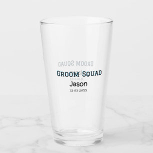 Groom Squad groomsman bachelorette party add name Glass