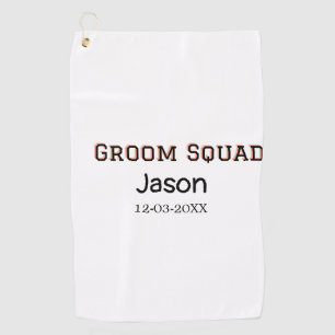 Groom Squad groomsman bachelorette party add name Golf Towel