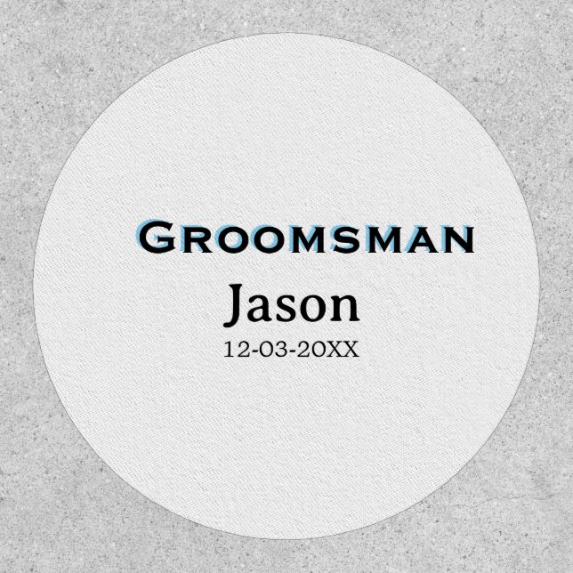 Groom Squad groomsman bachelorette party add name  Patch (Front)